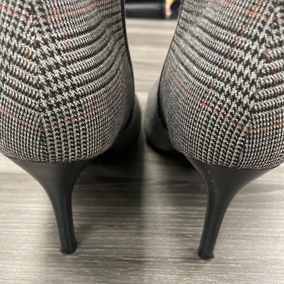 Cabi Dandy Glen Plaid Black & Gray Stiletto Ankle Booties Women's Size 9M - Picture 5 of 16
